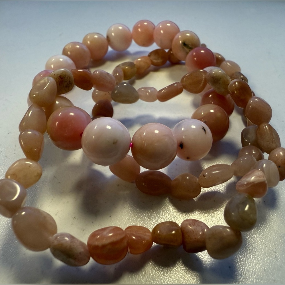 Divine Feminine Crystal Stack (3pc) | Peach Moonstone & Pink Opal
Description: